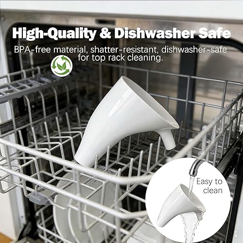 Miniatura 7 de Embudo de harina para mezclador de ayuda de cocina, accesorio fácil de verter sin ensuciar y se adapta a cabezal inclinable de 4.5 a 7 cuartos de