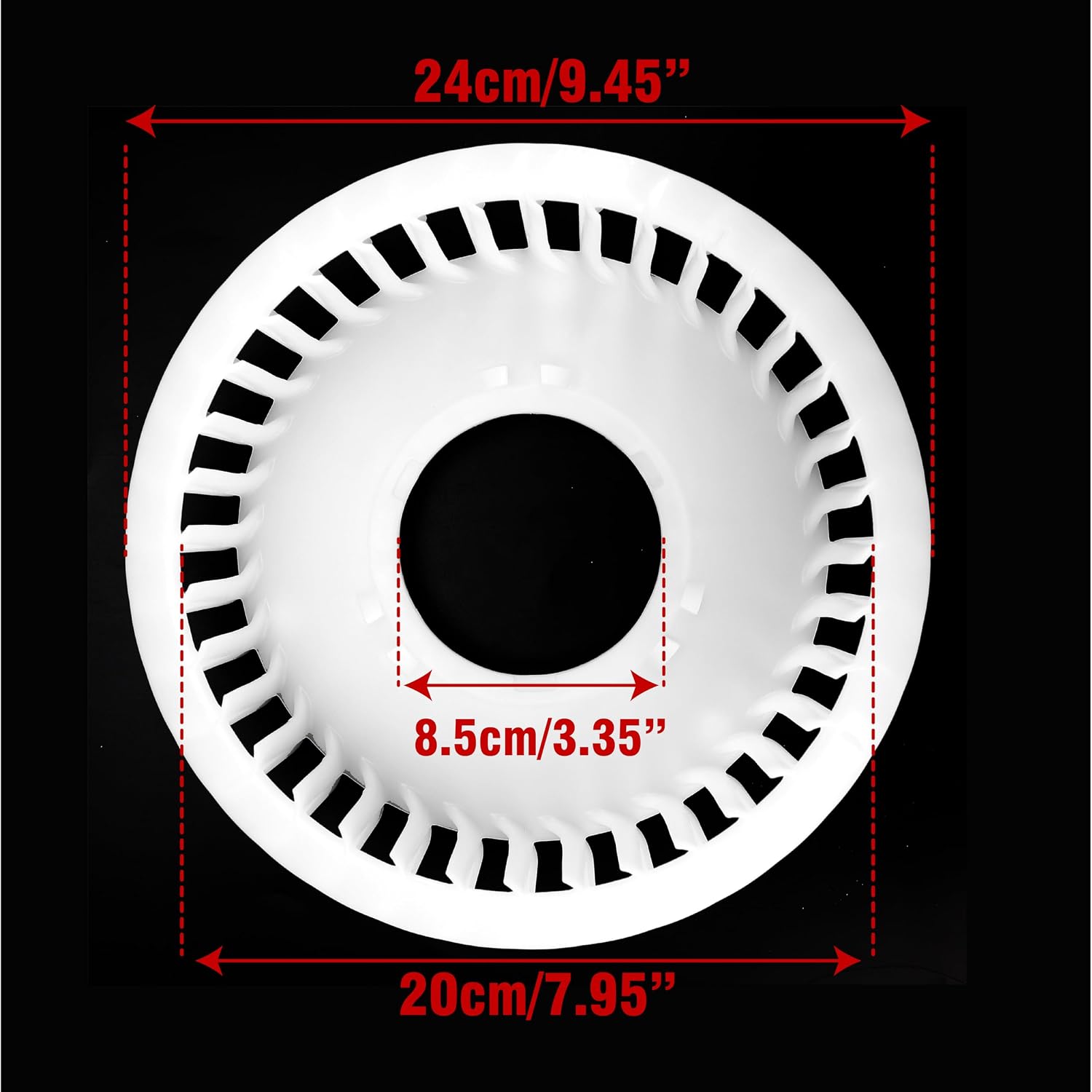 BuleVina 19511-Z6L-000 Cooling Fan, 240mm, Fits Honda GX630 GX660 GX690 GXV690, 1.2W, 12V DC, 3000RPM, Forced Air Cooling, Amplifier Compatible
