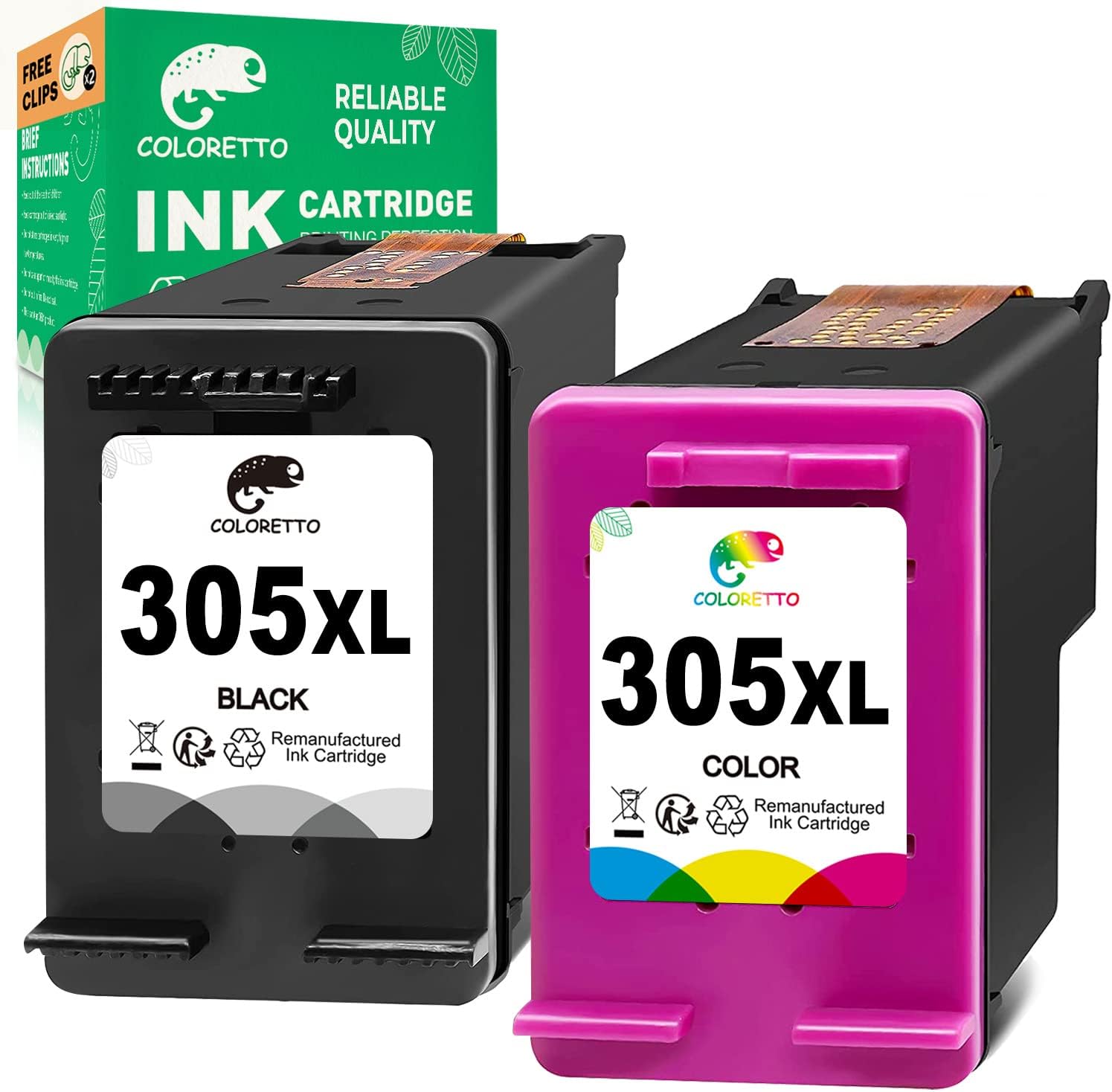 Cartouche 305 XL Noir Remanufactured Pour HP 305 305XL HP305 HP305XL Noir Cartouche D'encre Pour