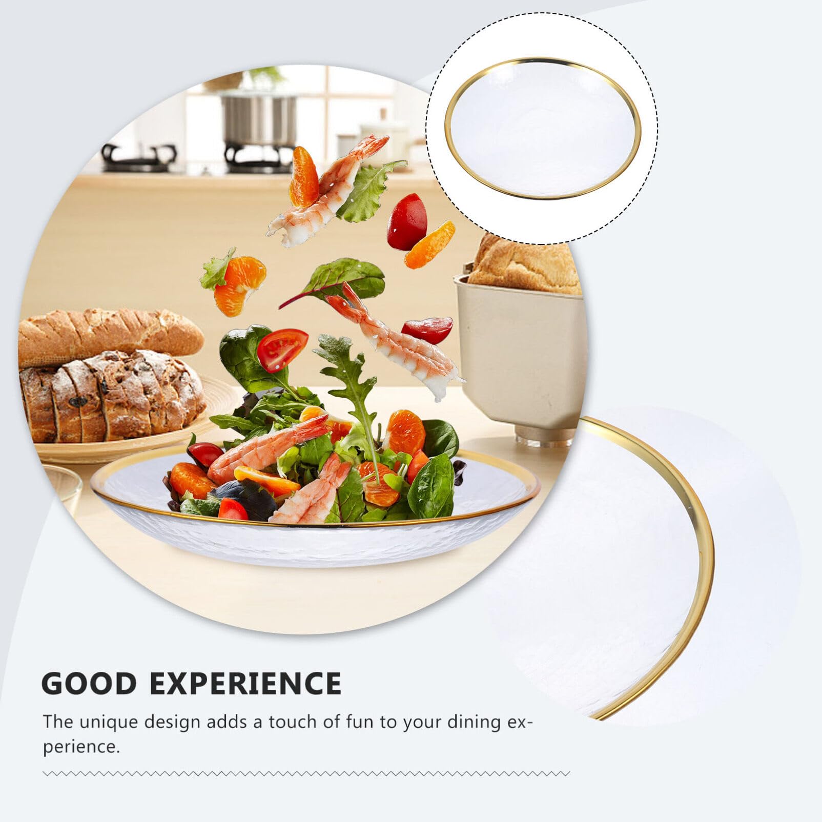 PRETYZOOM Glas Salatteller - Kristallklar Für Catering, Desserts & Obst