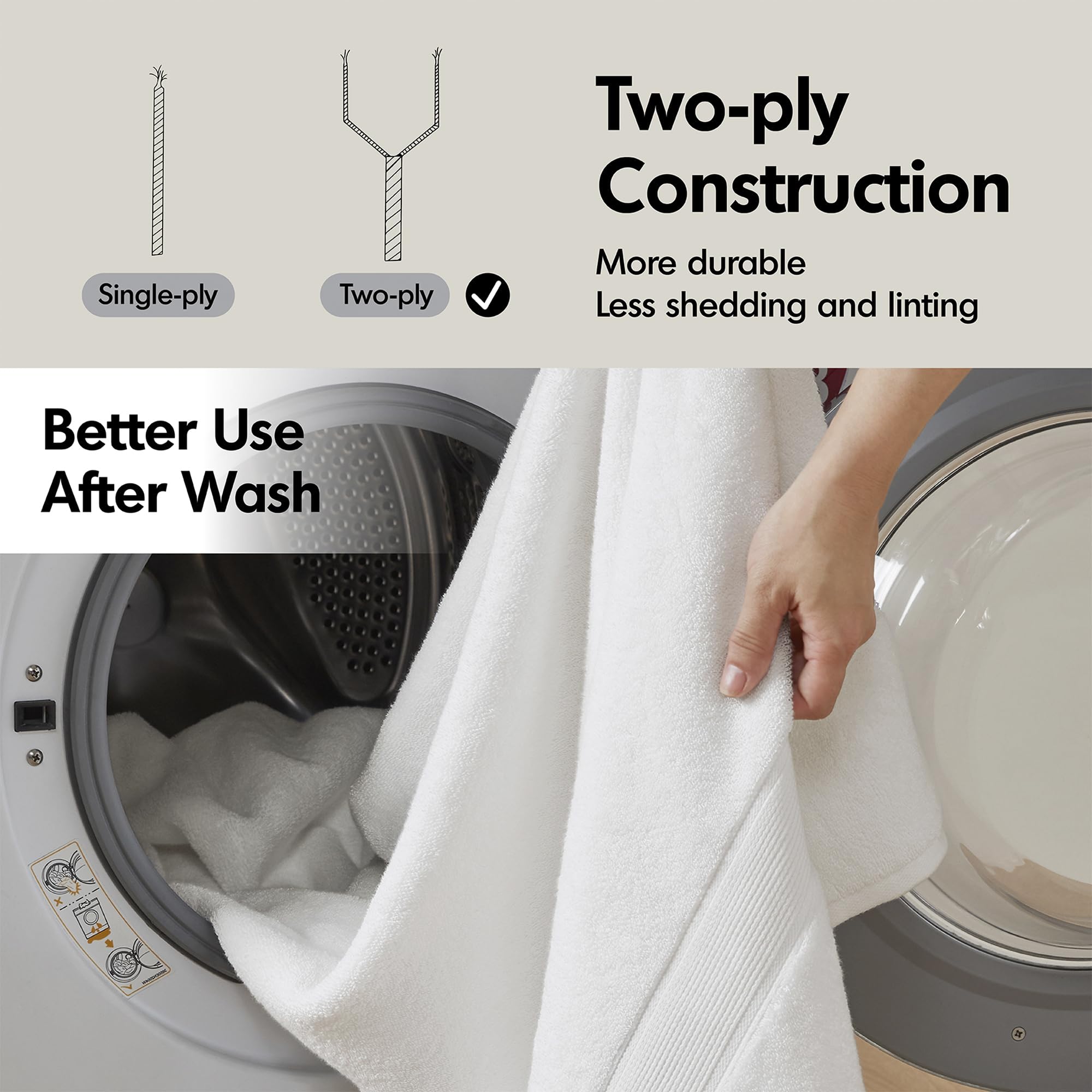 Madison Park Signature Lot de 2 Serviettes de Bain luxueuses, 100% Coton, 800 g/m², très absorbantes, séchage Rapide, qualité hôtelière et Spa, pour Salle de Bain, 86,4 x 172,7 cm, Noir