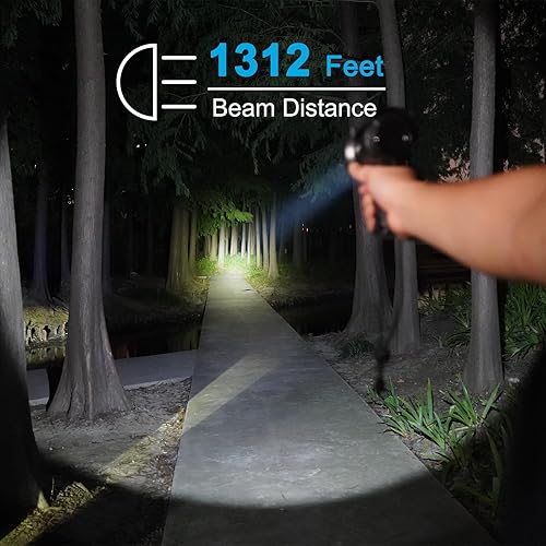 Miniatura 4 de GOODSMANN Foco de barco de 6000 lúmenes  Foco LED de caza recargable impermeable con filtro de luz roja desmontable, funda de transporte EVA