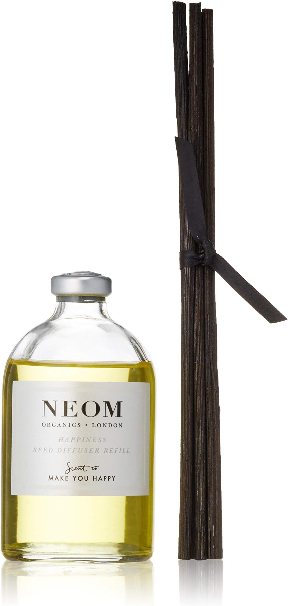 NEOM – Happiness Reed Diffuser Refill, 3.38 fl oz |Uplifting Scent Neroli, Mimosa & Lemon Essential Oil Blends| 100% Natural Fragrance | Scent to Make You Happy……