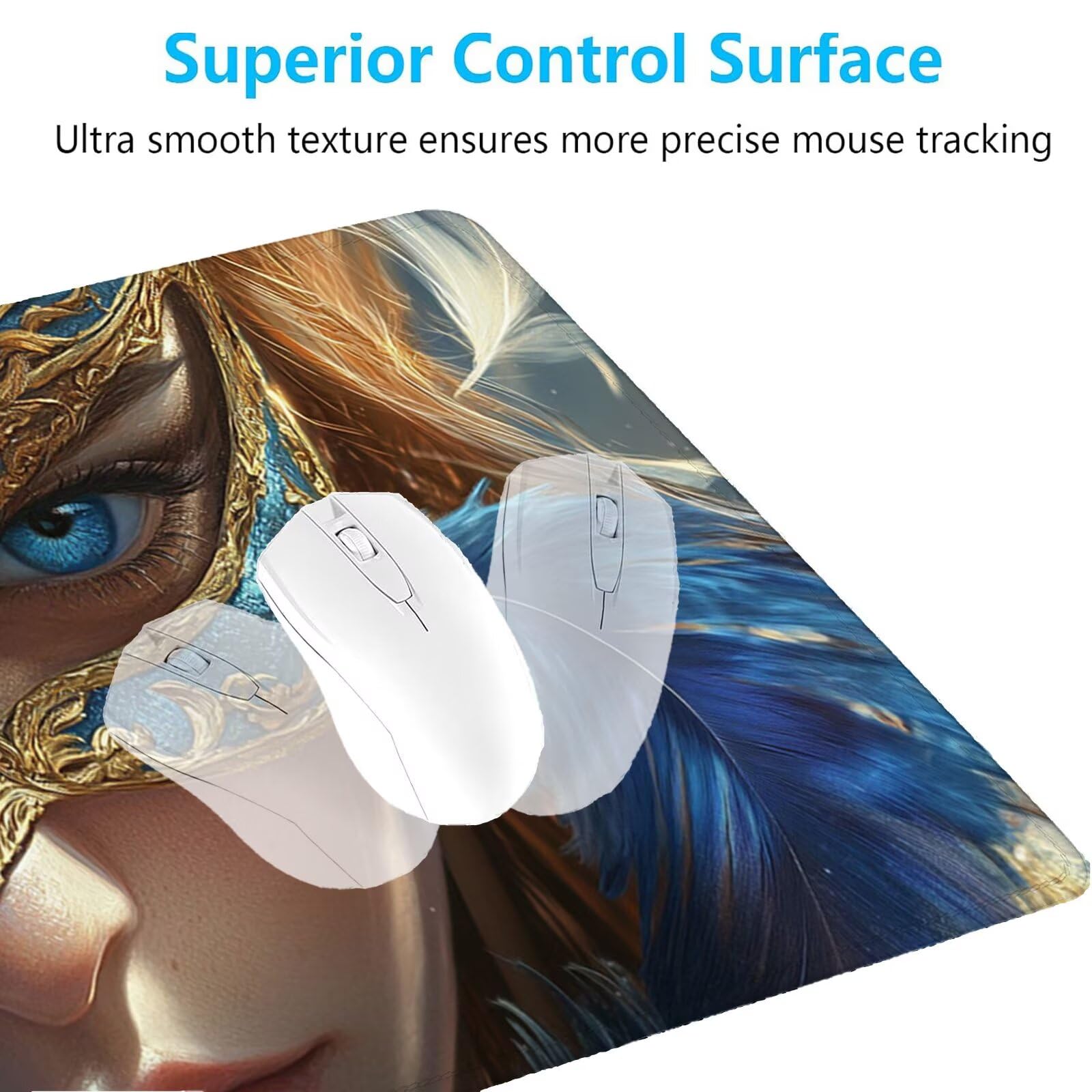 Tappetino Mouse Gaming XXL 1200x600x3mm,Tappetino Mouse Fumetto Design con Bordi Cuciti,Ragazza Mouse Pad Gaming Accessori per Migliora Precisione e Velocità,Extended Keyboard Pad per Scrivania,o-1995