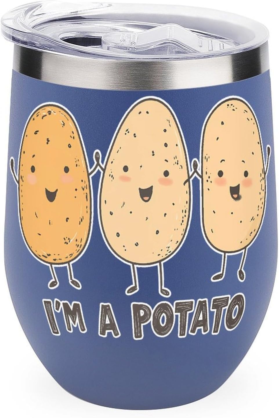 I'm A Potatoes Insulated Drinking Cup Stainless Steel Coffee Mug Wine Tumbler with Lid 12OZ