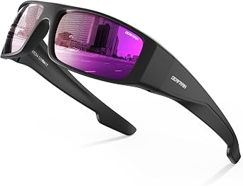 DEAFRAIN Super Dark CAT 4 Lens Polarized Sunglasses for Men Women | Wrap Around, UV400 Category 4 Sport Glasses, For Photophobia, Light Sensitivity, Post Cataract Surgery