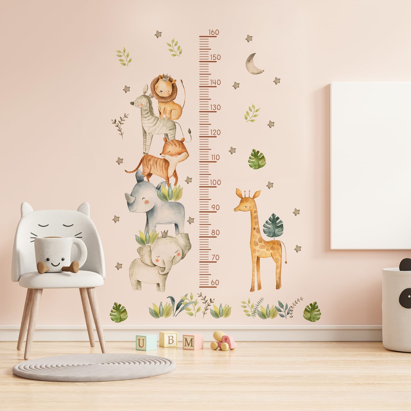 Metro Bambini Adesivi da Parete Animali della Foresta Autoadesivo Rimovibile Cameretta Decorazioni