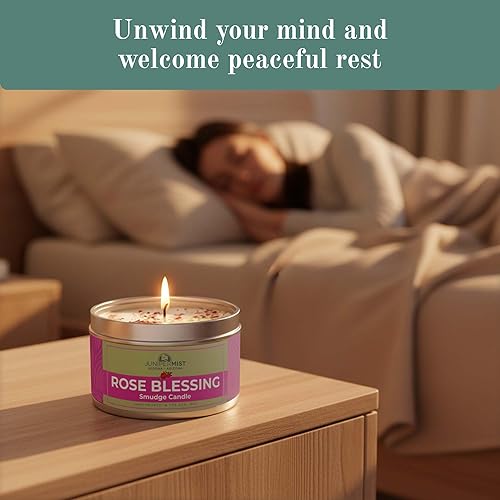 Miniatura 3 de Set de regalo de vela de salvia (4x6 oz)  Amor, Aterramiento, Limpieza y Despertar  Velas de energía de cera de soja  Salvia, Rosa, Palo Santo y