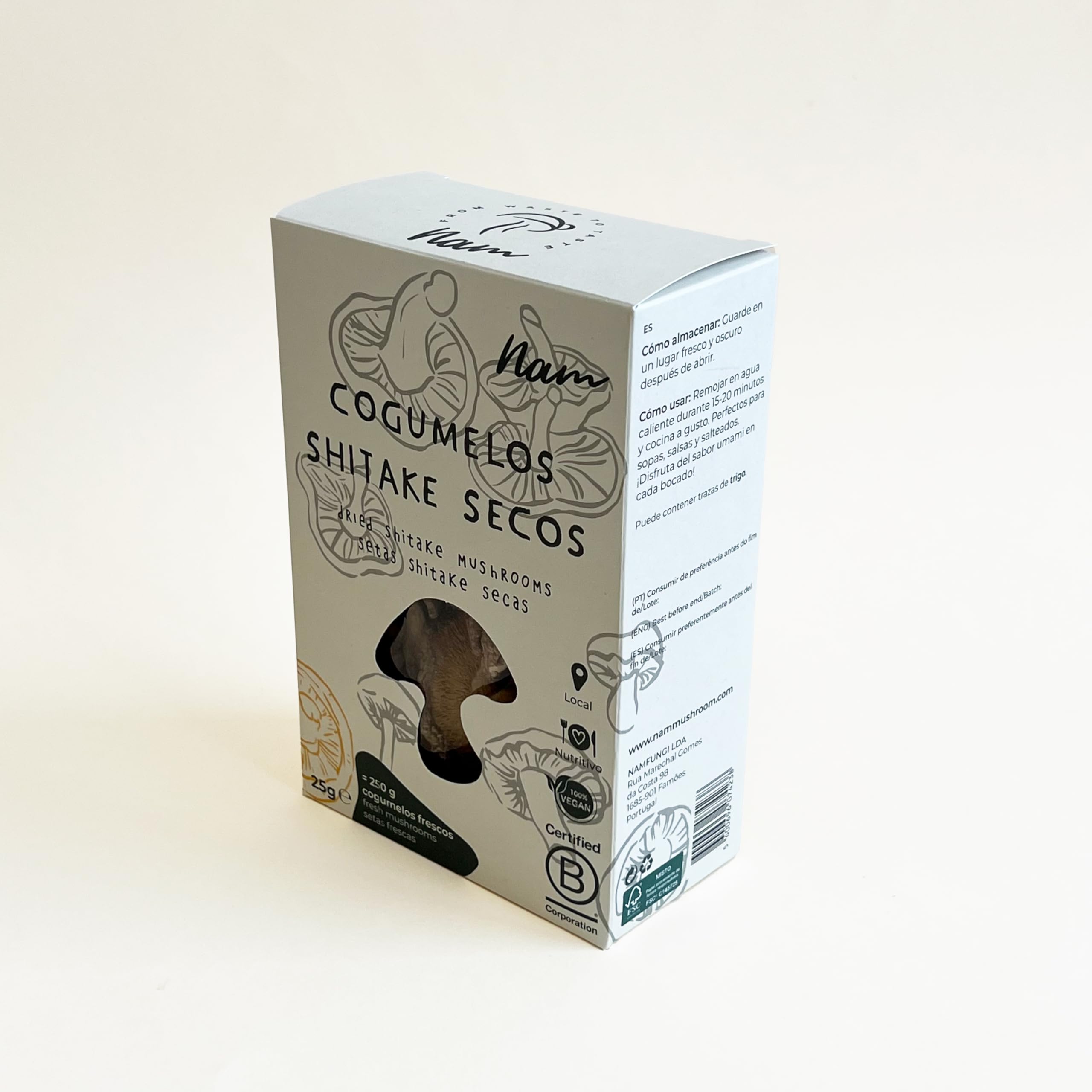 Setas Shiitake Deshidratadas 3x25g Champiñones Secos Comestibles Naturales