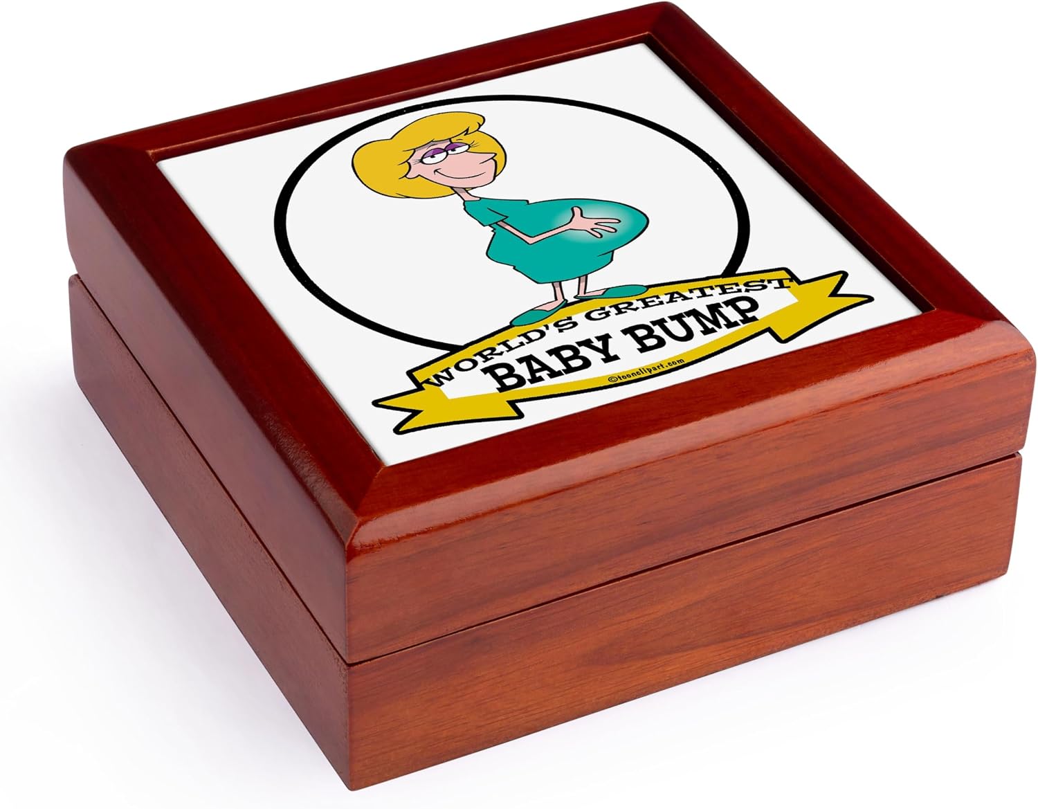 3dRose Funny Worlds Greatest Baby Jewelry Box 7 x 7 inch with 4 inch tile