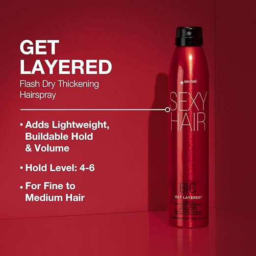 SexyHair Big Get Layered Spray Voluminizador 8 Oz miniatura 3