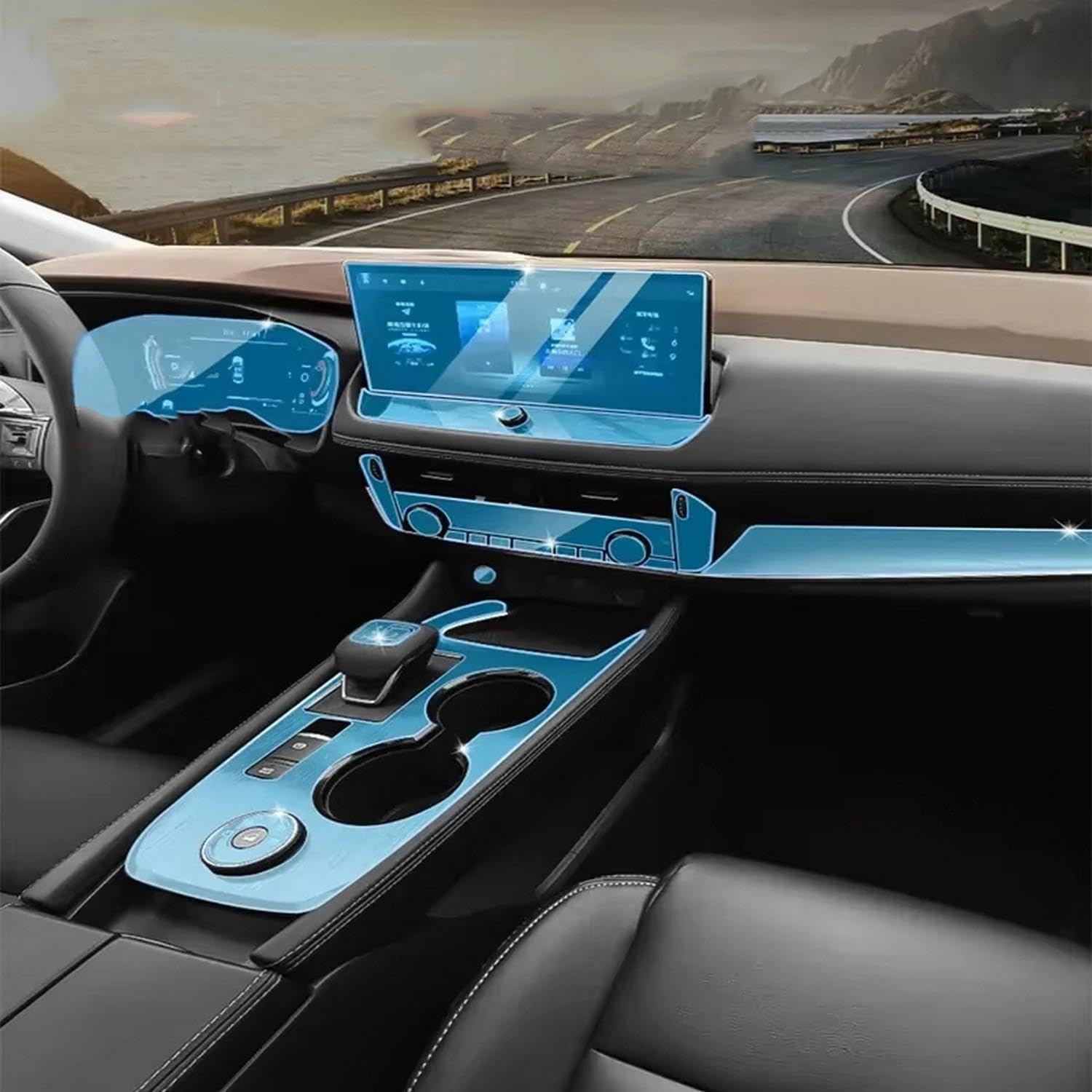 Éliminer rayures console avec film TPU intérieur pour Nissan X-Trail 21-22