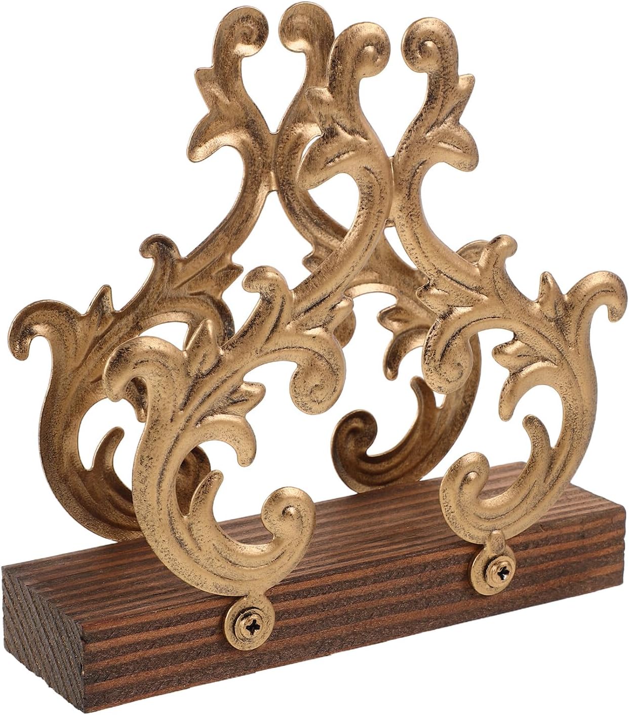 SECFOU Willow Branch Napkin Holder Metal Vintage Paper Towel Dispenser 15x4.5x14.5cm Antique Copper for Kitchen Dining Table and Outdoor Use
