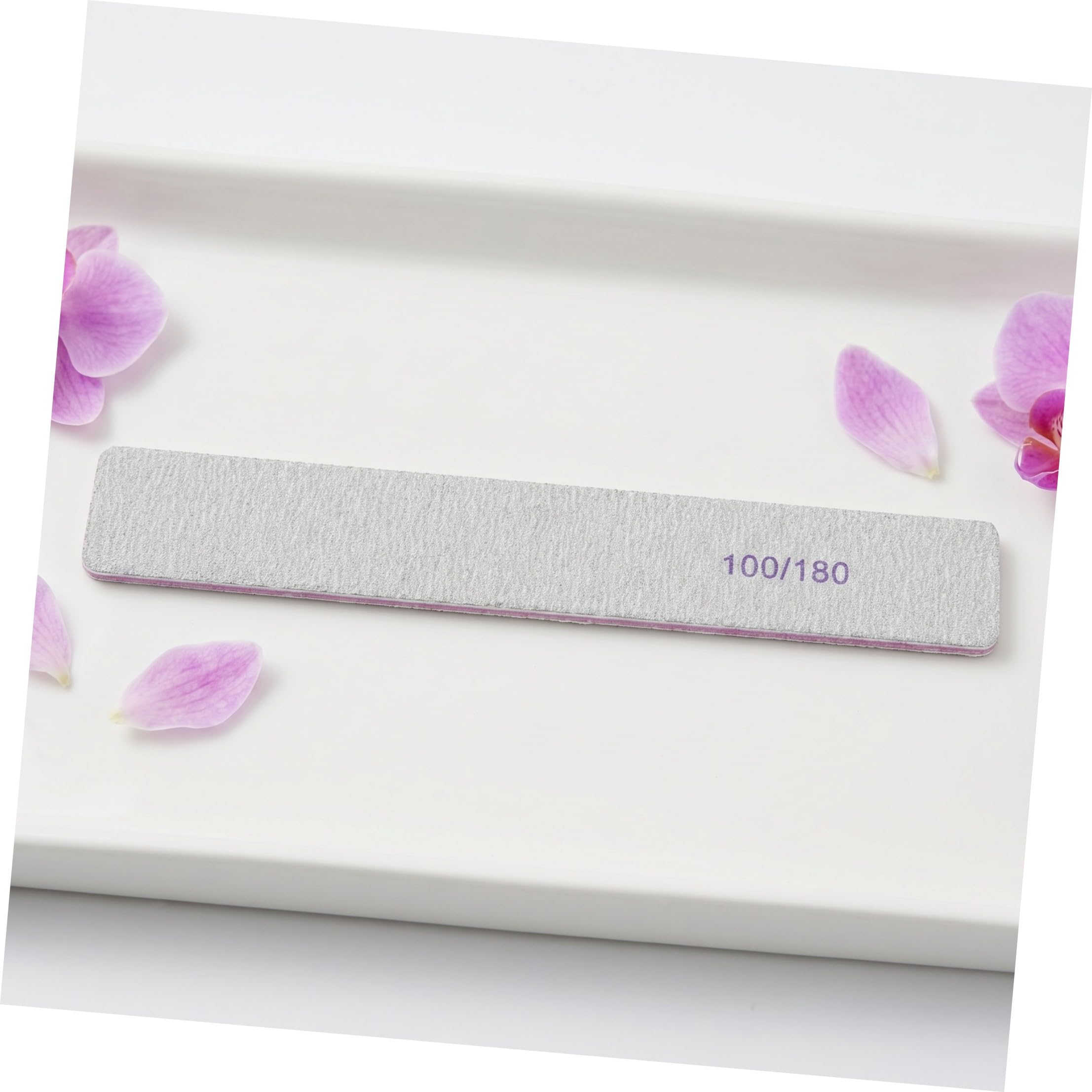 50 Pezzi Lima per Unghie 100/180 Grana Abrasiva e EVA, Portatile e Flessibile per Manicure Professionale su Unghie Naturali e Acriliche