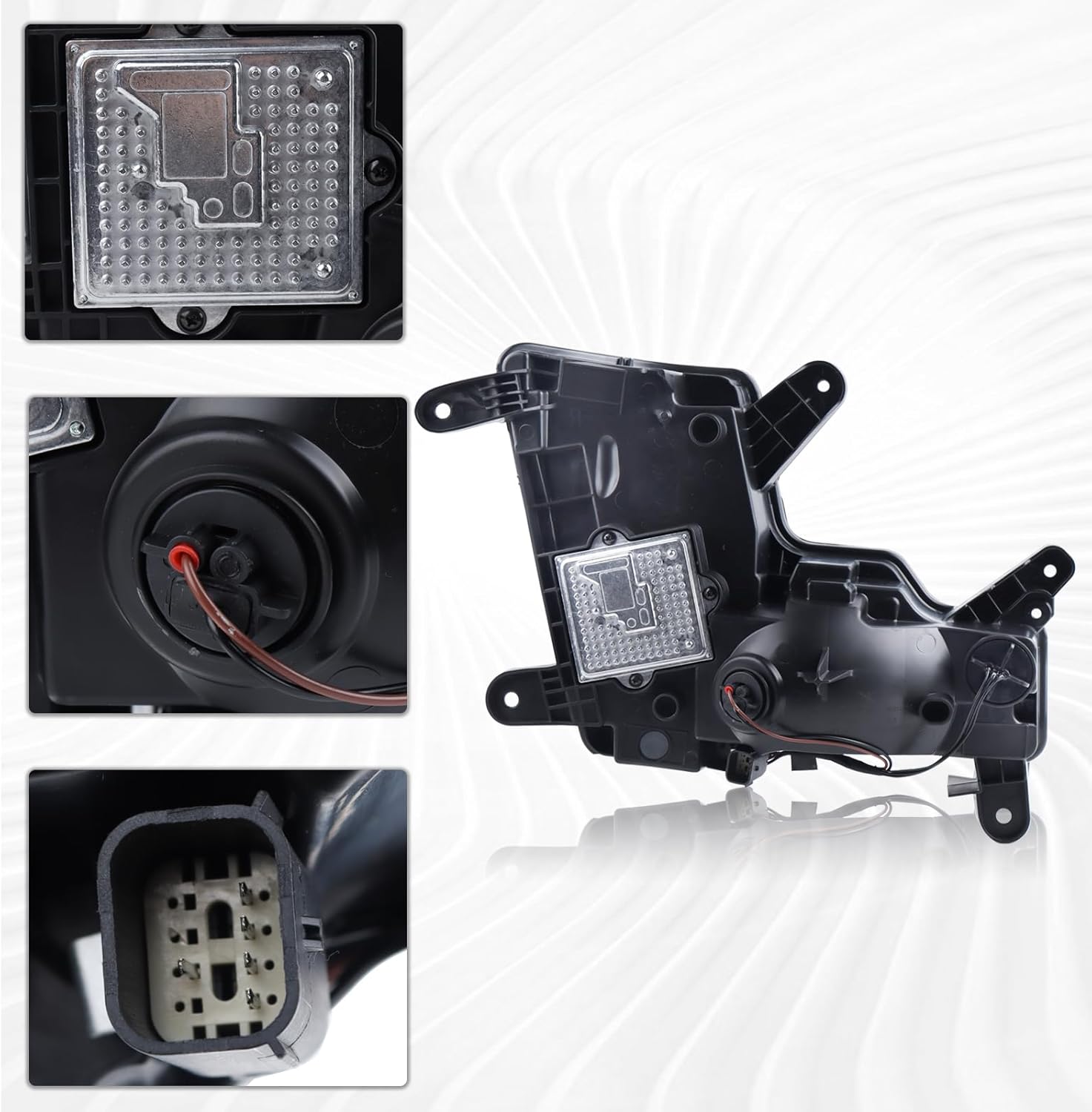 LED Fog Light Turn Signal Light WITH CRASH IMMINENT BRAKING Assembly Compatible for 2015-2020 Cadillac Escalade ESV Daytime Running Light DRL Left Driver Side 84575577 GM2530139