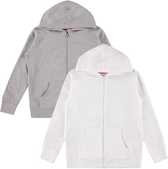 Pink Angel Little & Big Girls Zip Up Hoodie, Kids Full Zipper Hooded Fashion Sweatshirt