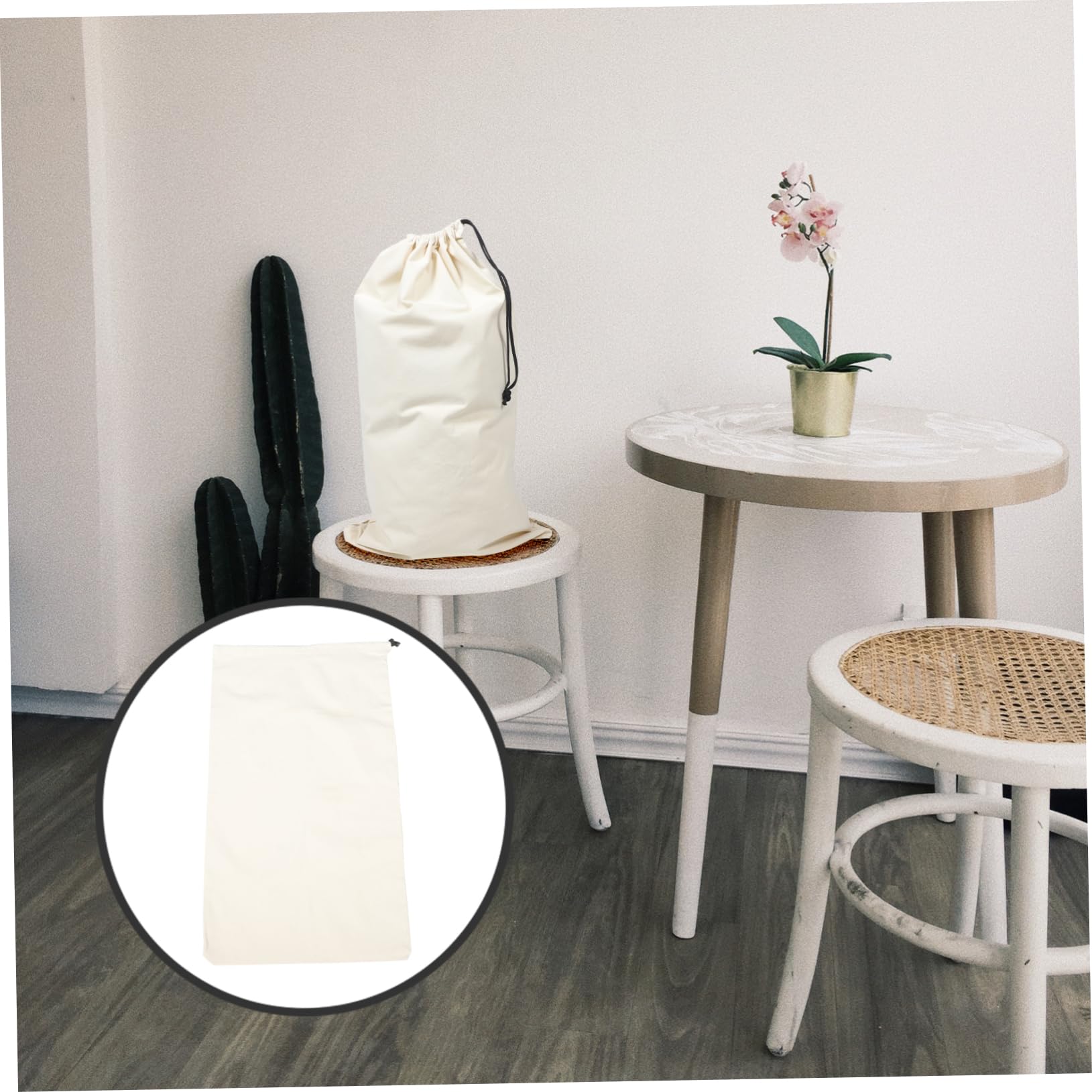 iplusmile 2 Stück Wäschesäcke für Waschmaschine aus Canvas Großer Beutel mit Kordelzug Robust und Praktisch für Kleidung und Decken Reisen