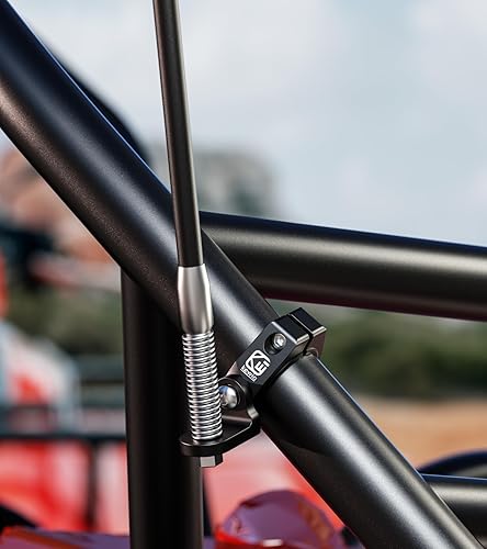 Miniatura 9 de Soporte de luz de látigo UTV, soporte de bandera de látigo UTV de aleación de aluminio macizo, soporte de montaje de barra de luz LED ajustable