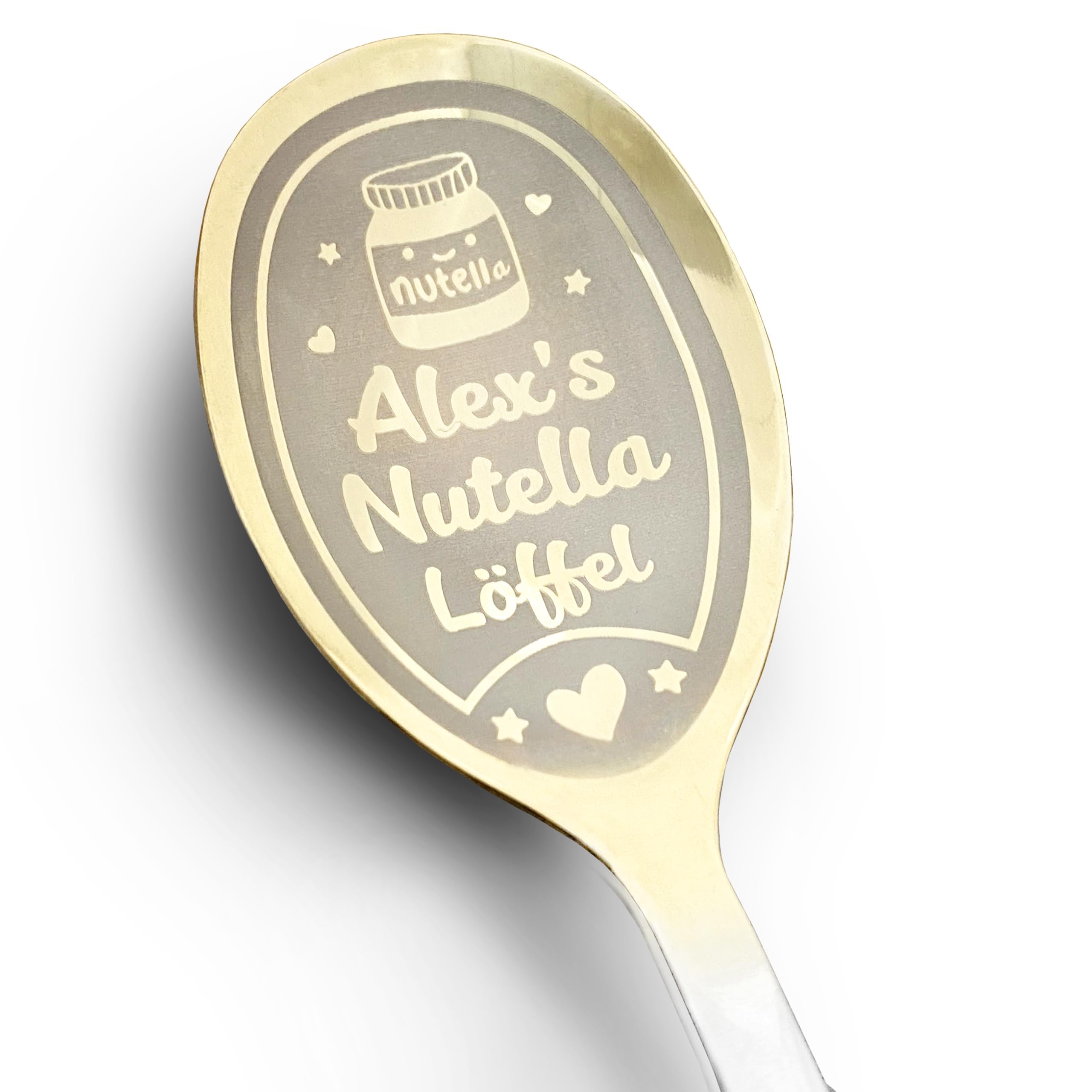 Personalisiertes Nutella-Löffel-Set - 4 Farben, 12 Designs - Perfektes Geschenk Für Familie
