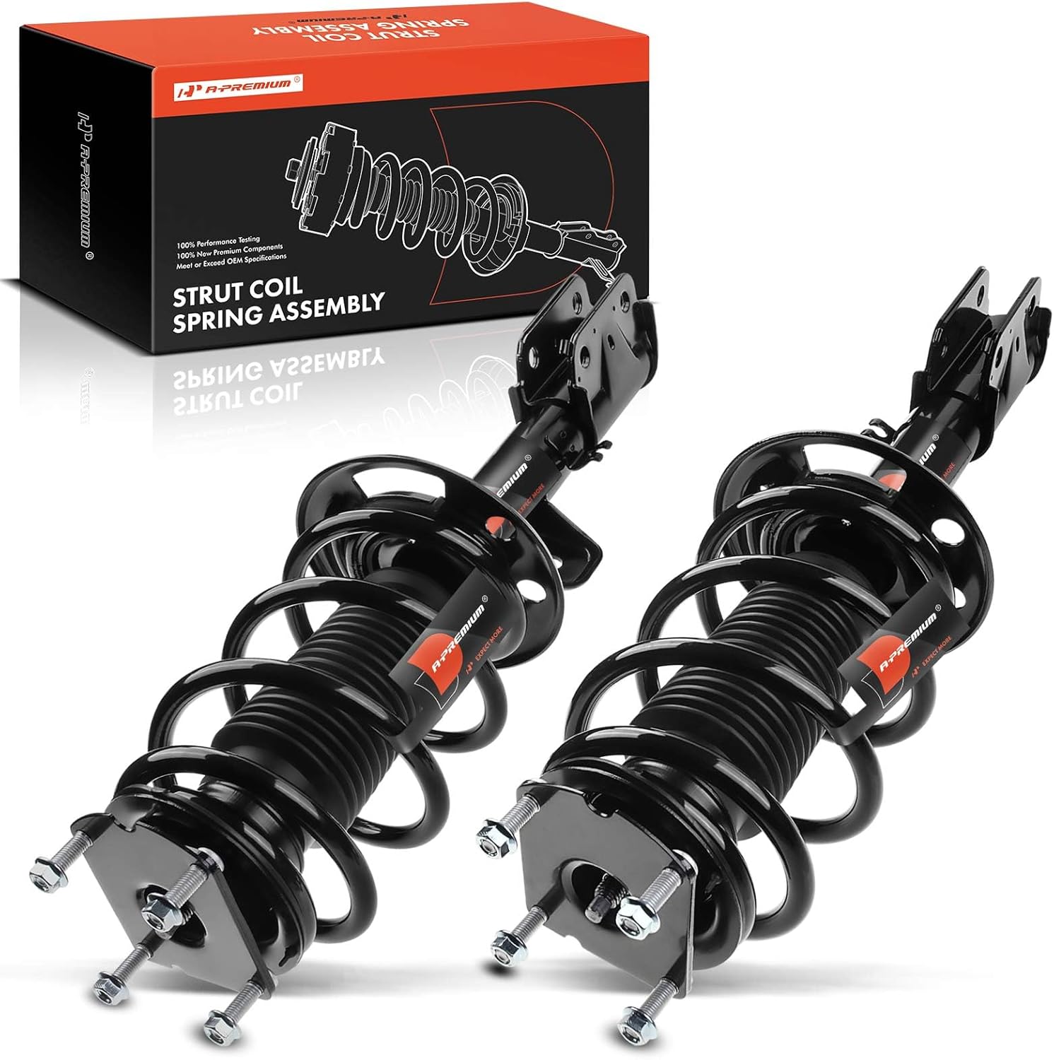 A-Premium Front Complete Struts Compatible with Ford Explorer [3.5L AWD] 2011 2012 2013-2x Replacement Suspension Shock Absorber with Coil Spring Assembly