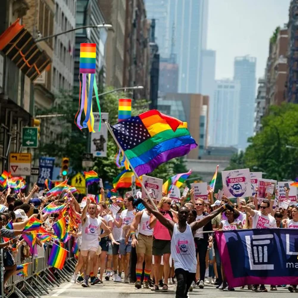 Regenbogen Windsack-Flagge – Bunte Deko Für Garten, Party Oder Pride
