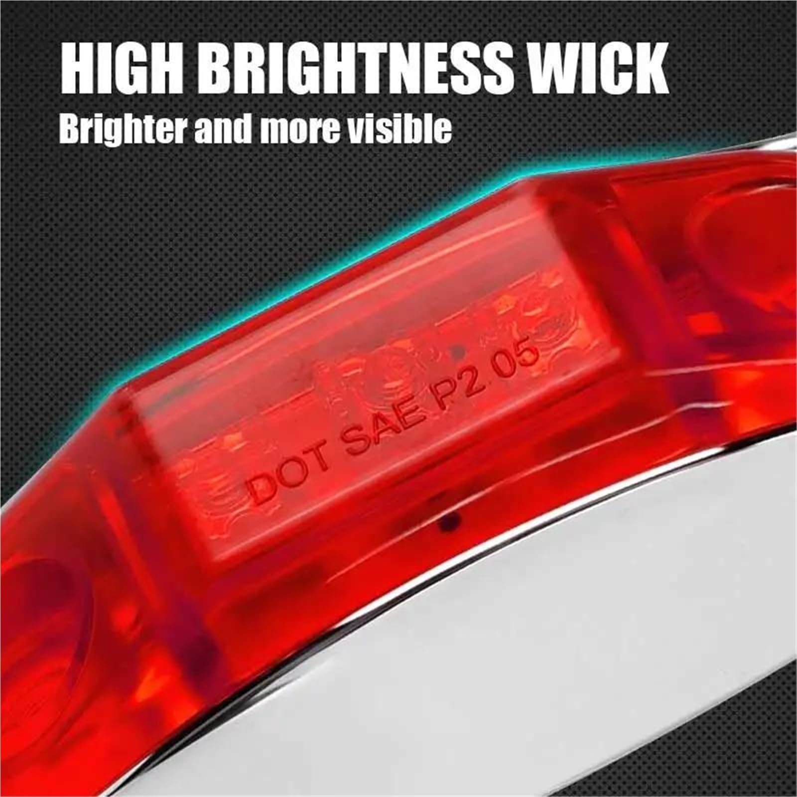 Freccia Auto LED Luce Posizione Laterale Luce Ingombro Fanale Posteriore Lampada Avvertimento Per Camion Rimorchio Autobus Barca Indicatore Laterale(10pcs Red)