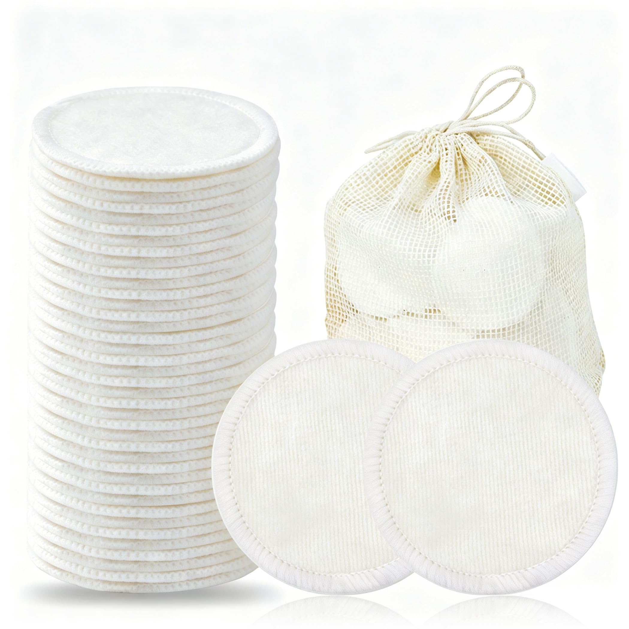 wegreeco 40 Pack Reusable Makeup Remover Pads - cotton balls and swabs | Mubboo