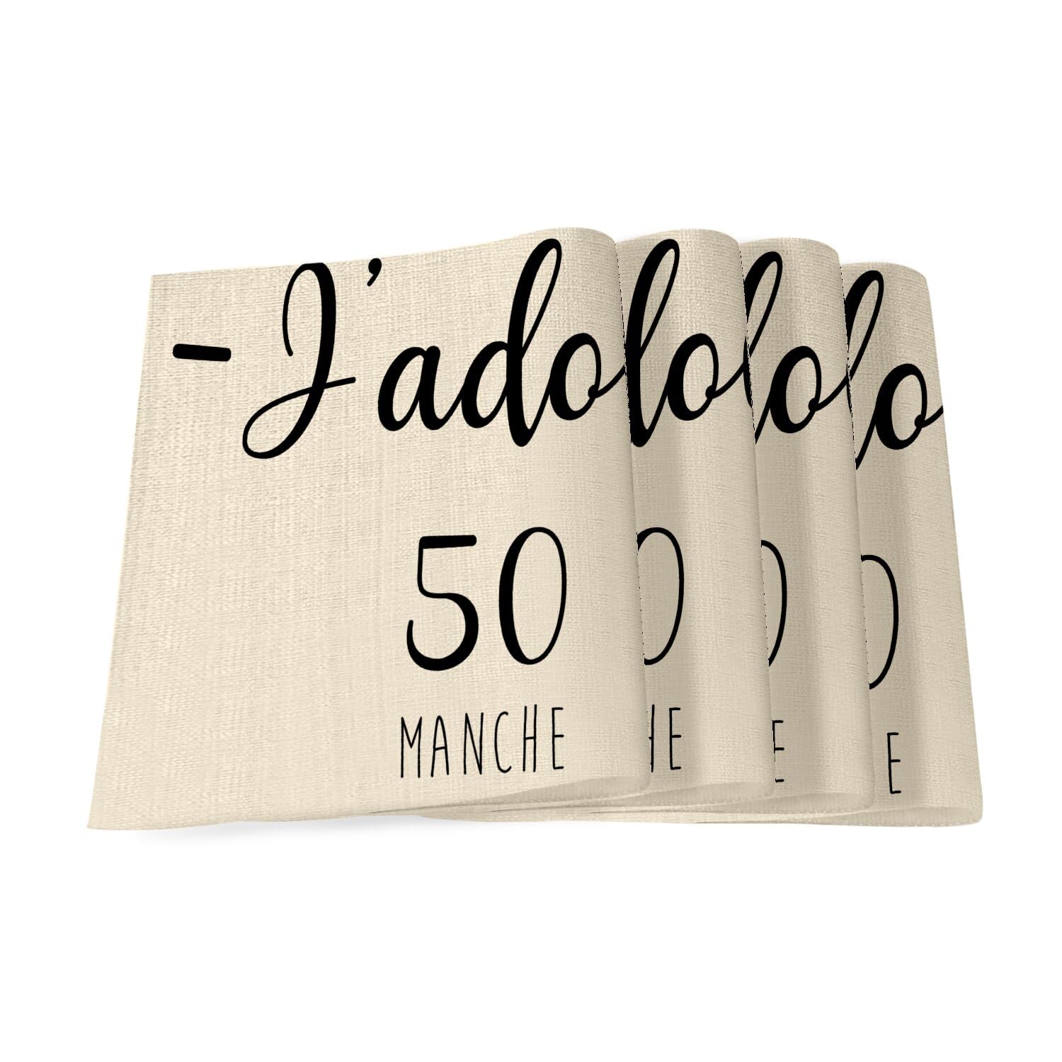 Sets de table en lin Manche 50 Saint-Lô grand format 40x28,5cm décoration table