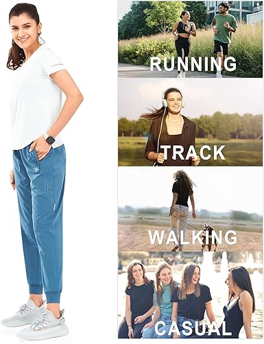Miniatura 4 de NORTHYARD Pantalones deportivos para mujer para correr entrenamiento ligeros de secado rápido para correr senderismo caminar activo pantalones