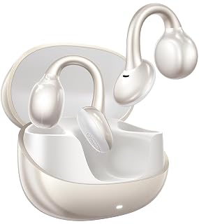 JOYROOM OE3 Clip-On Earbuds, Wireless Open Ear Earbuds Headphones, Auto L-R Recognition, Omni Tap Control, Immersive Sound, Ultra-Light 4.9g Fit, Comfortable for Workouts and Daily Use, (Silver White) - Amazon product rated Grade C