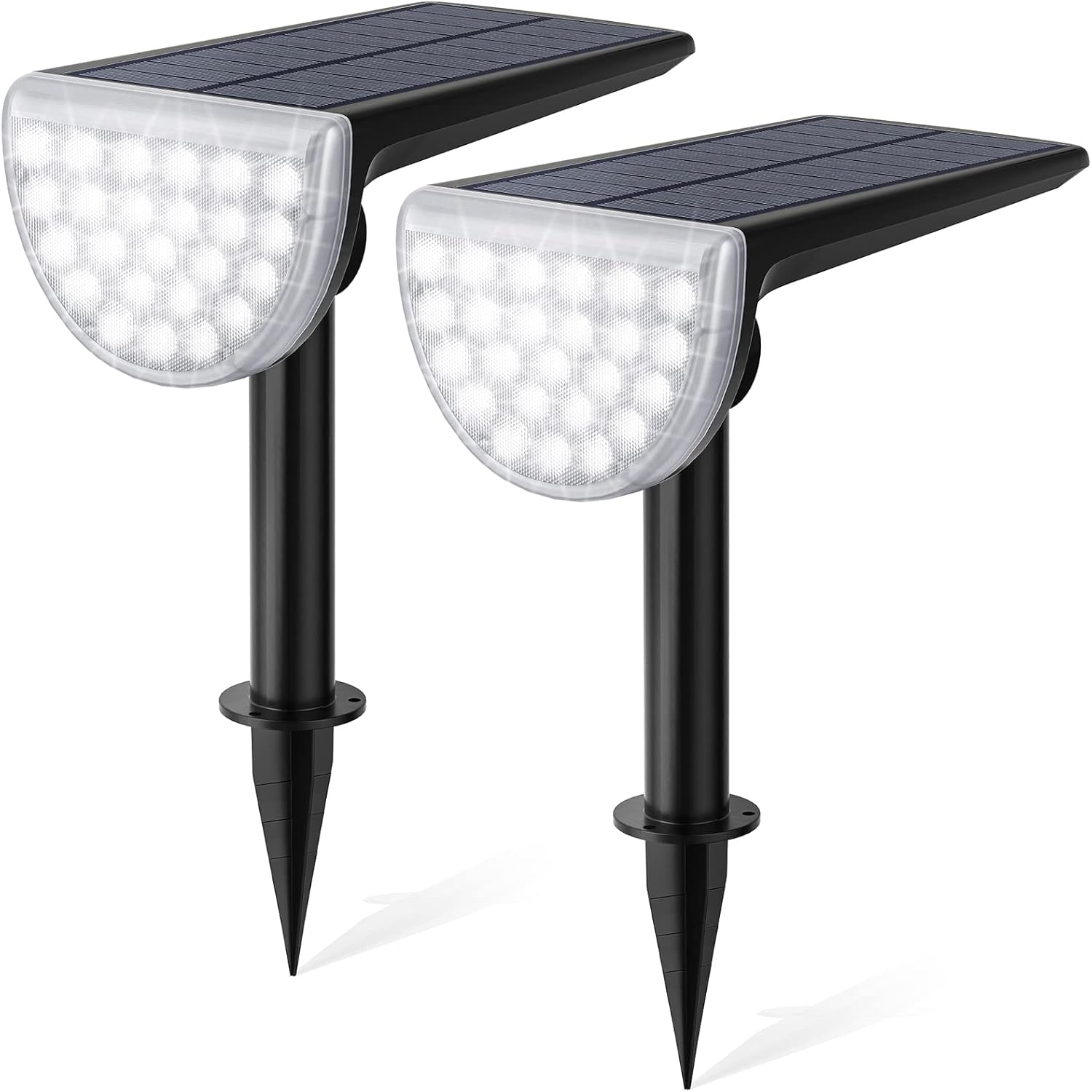 JSOT Solar Spot Lights Outdoor,600LM Solar Spotlight Waterproof Landscape Lighting, Solar Garden Decor Lamp Wall Light for Yard Pathway Path Driveway Pool Backyard Decorative