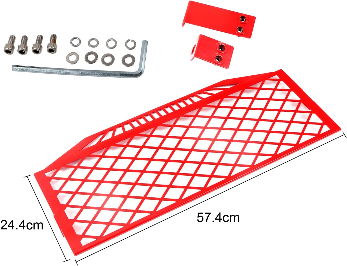 ITrims Radiator Cover for Subaru WRX STi 2015-2021 Car Accessories Trim Water Tank Radiator Cap Protector Aluminum 1PC Red