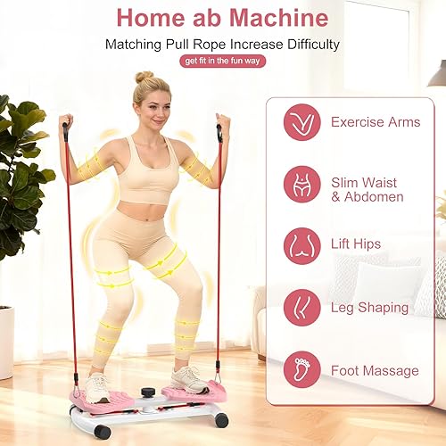 Miniatura 2 de Máquina para hacer ejercicio de cintura, máquina de abdominales ajustable, herramienta de fitness, sin ruido, para mujeres y hombres, equipo de