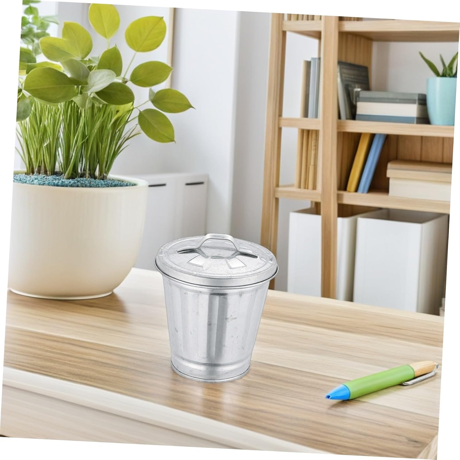 Sosoport 4pcs Mini Waste Bins Desktop Trash Cans for Office Bedroom Bathroom Countertop Storage and Organization