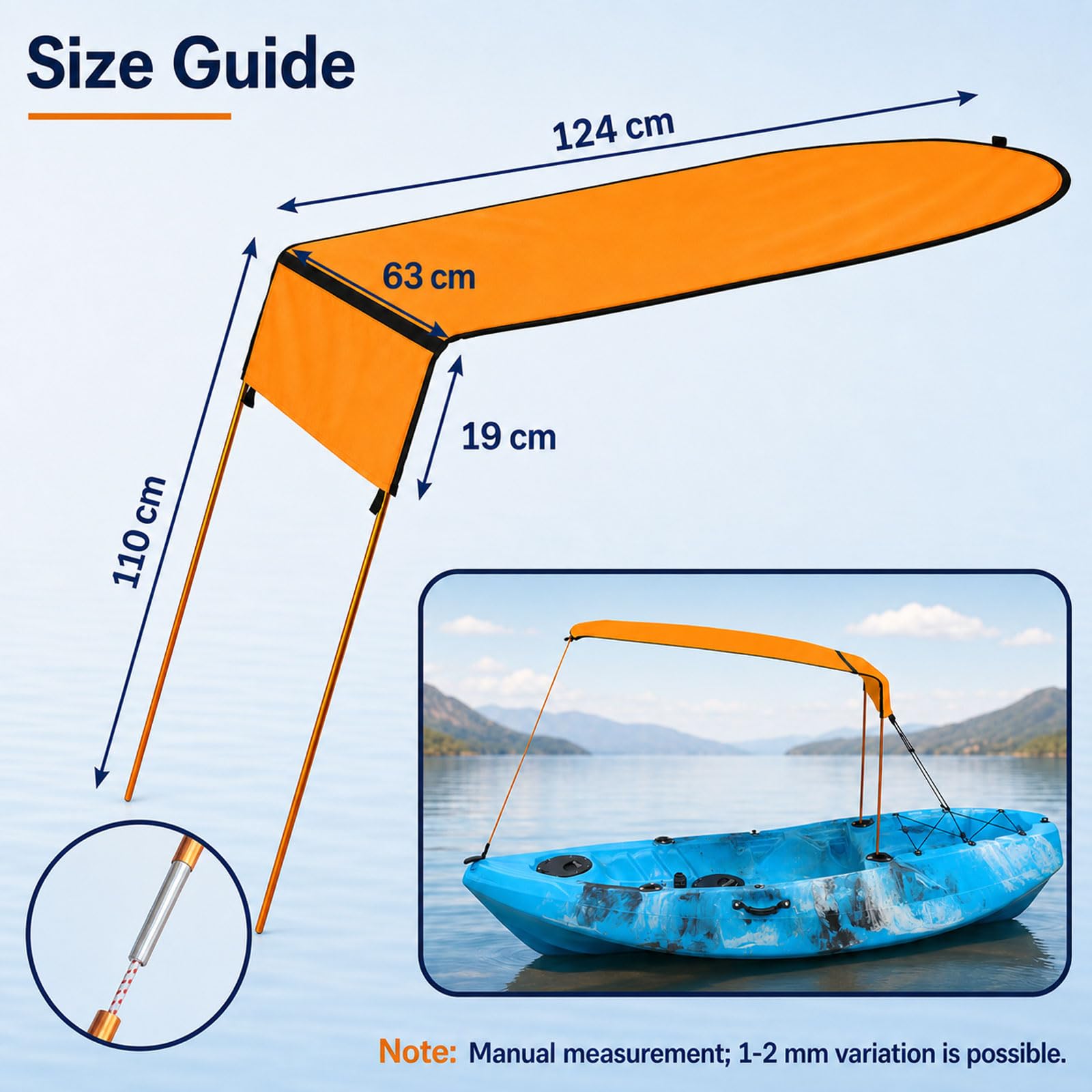 Estensione Tendalino a T,Tendalino Parasole per Gommone,T Top Parasole per Barca,Tendalino Prora T-Top per Copertura di Gommone,Impermeabile,per Yachts,Motoscafi E Barche da Pesca