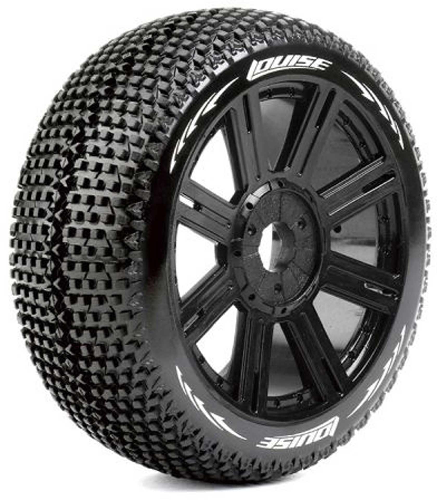 Louise 2 Roues complètes Buggy 1/8 AV/Arr B-Turbo Soft - LOUT3104SB