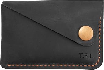 Leather Personalized Card Holder, Minimalist Business Card Holder, Slim Design Card Case, Handmade Card Wallet for Men, Credit Card Holder