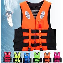 Life Vests for Adult Kids, Paddle Board Buoyancy Aids, Adjustable Swim Vest with Whistle and Reflective Strip for Whose Weight 20-100KGBlue,XL