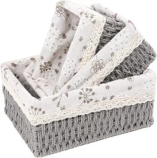 YRMT Macrame Storage Baskets Set of 3 Boho Decor Baskets for Organizing ...