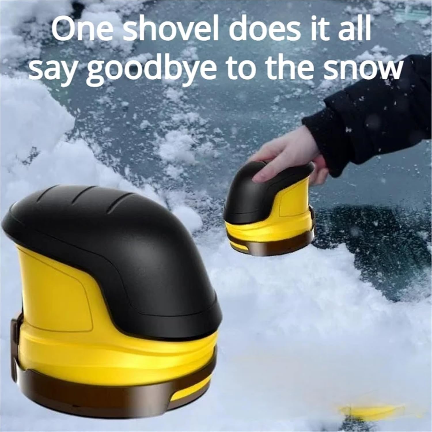 Electric Car Snow Scraper Ice Scrapers | Compatible with Auto Windshield Ice Remover Scratch-Free Glass Handheld Electric Snow Scraper(New Yellow Model)