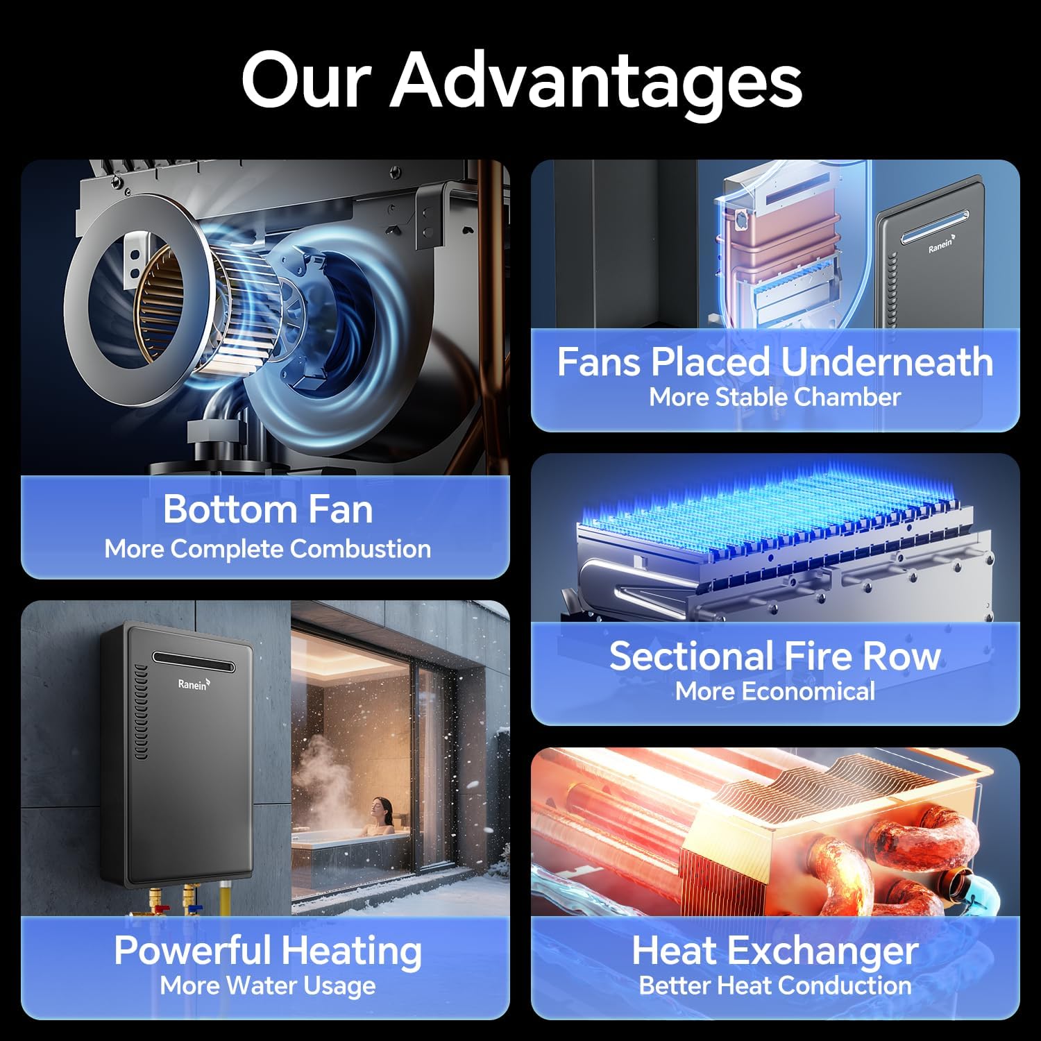  Natural Gas Tankless Water Heater, Outdoor Max 5.3 GPM, 130,000 BTU Instant Hot Water Heater thumbnail