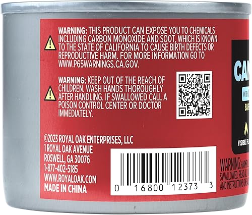 Miniatura 7 de Royal Oak Calor enlatado, 12 unidades de combustible para rozar 6 horas, fácil de abrir, resellable, sin goteo, para alimentos, quemadores para