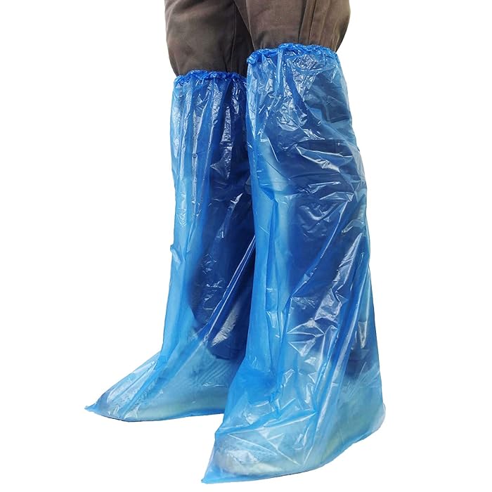 Buy Rozwkeo Disposable Boots Covers Rain Shoes Plastic Long Shoes