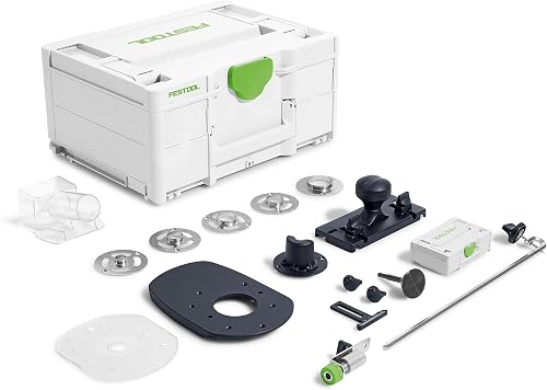 578047 OF 1010 Imperial Accessory Kit – Router Guide Rail Adapter, Copy Rings, Circle Cutting, Dust Collection, Sub-Bases & Systainer³ Storage for Precision Routing