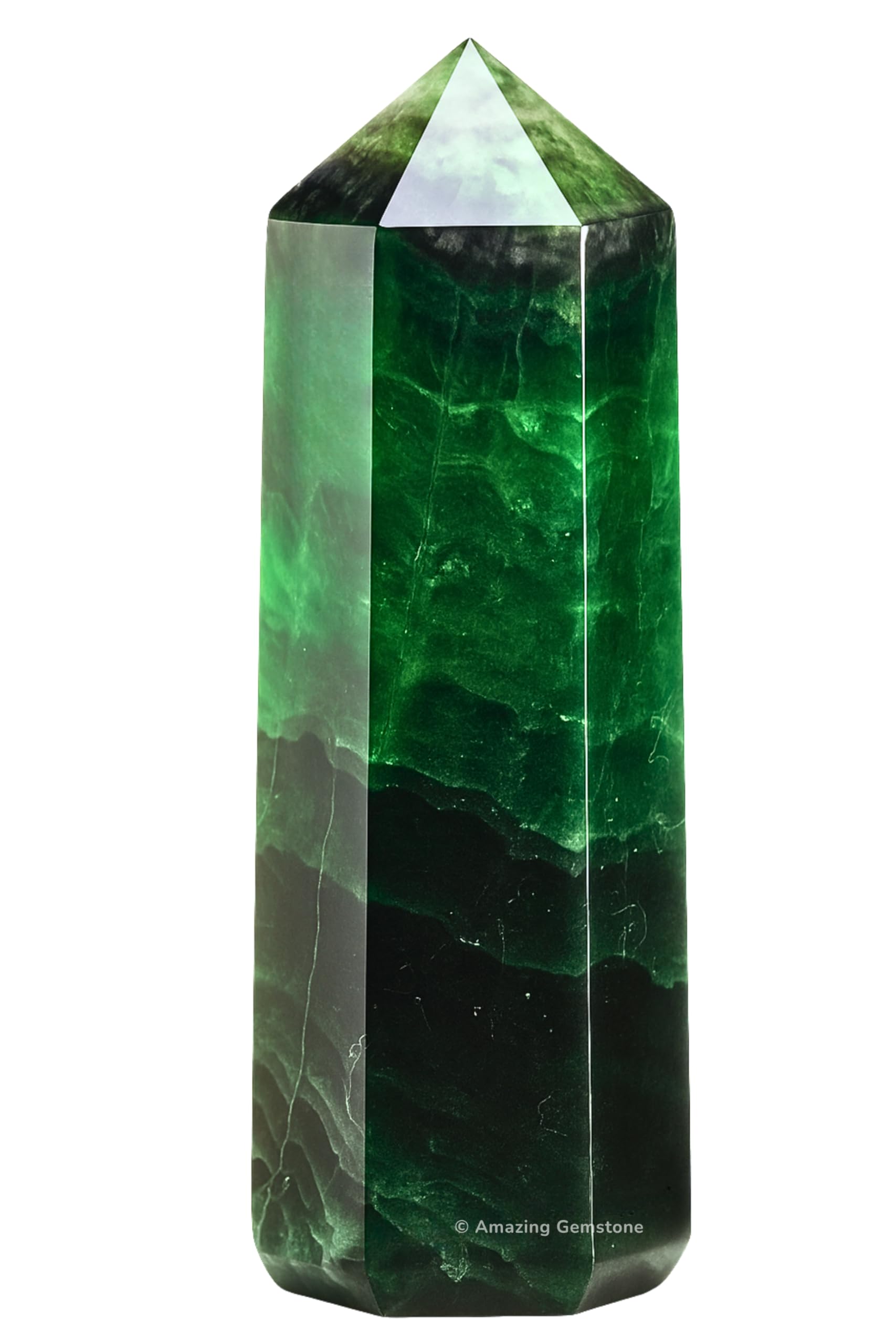 Amazing Gemstone Large Fluorite Crystal Towers ~ Natural Healing Crystal Point Obelisk for Reiki Healing and Crystal Grid (5.5" to 6" INCH)