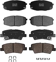 PM Auto Set of 8 Front-Rear Ceramic Brake Pads Compatible With 2014-2016 KIA Soul