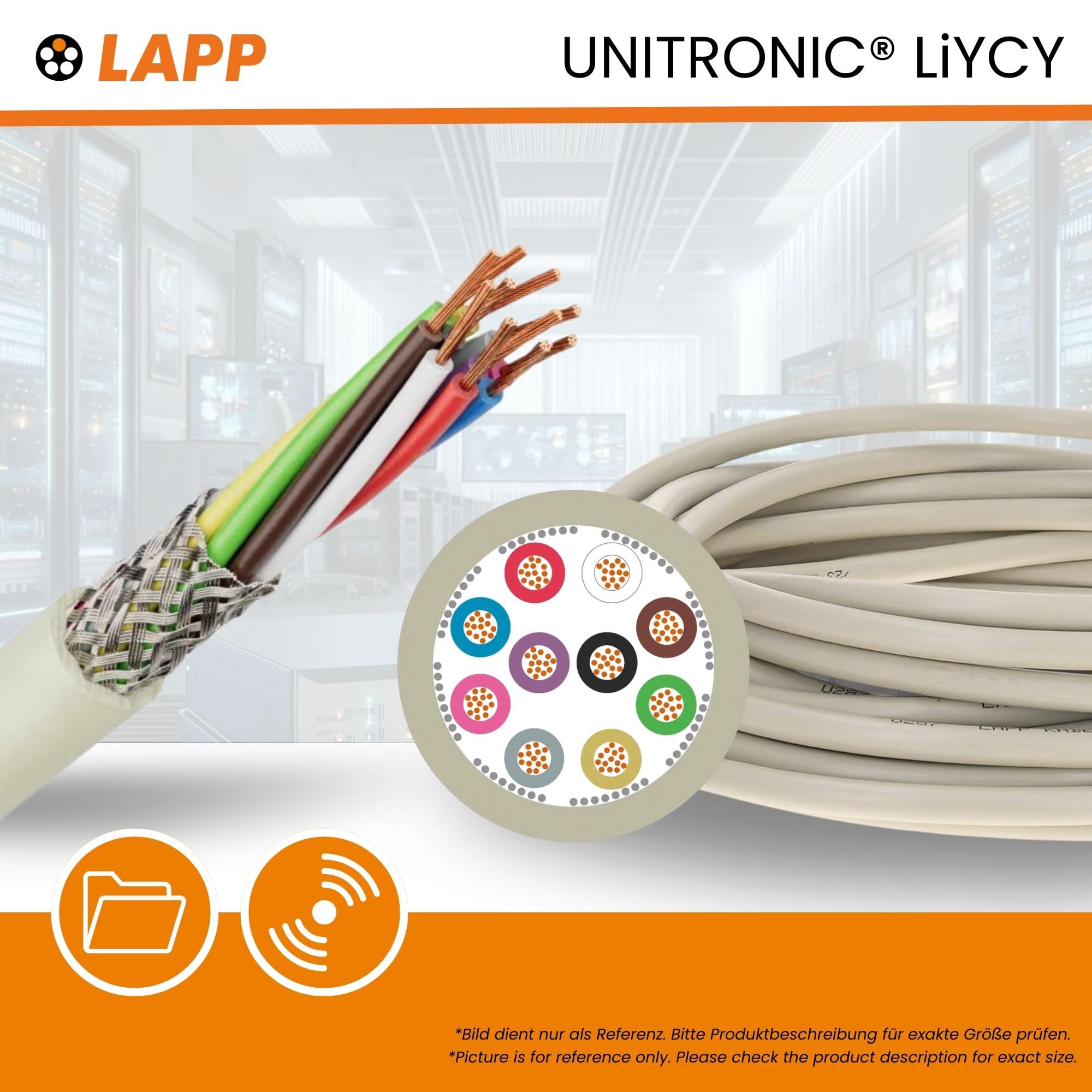 Cavo Di Controllo Lapp LiYY 4x0,5 Mm&sup2; - 10 M, Nero, Per Segnali E Dati