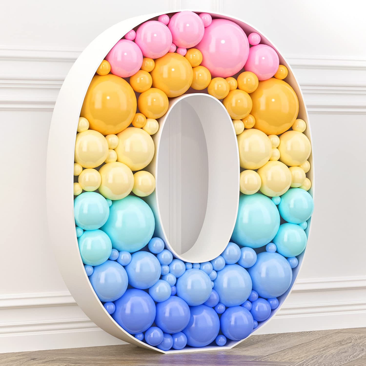 HOUSE OF PARTY Mosaic Letters for Balloons - O Marquee Letters Pre-Cut Balloon Letter Frame Party Decorations