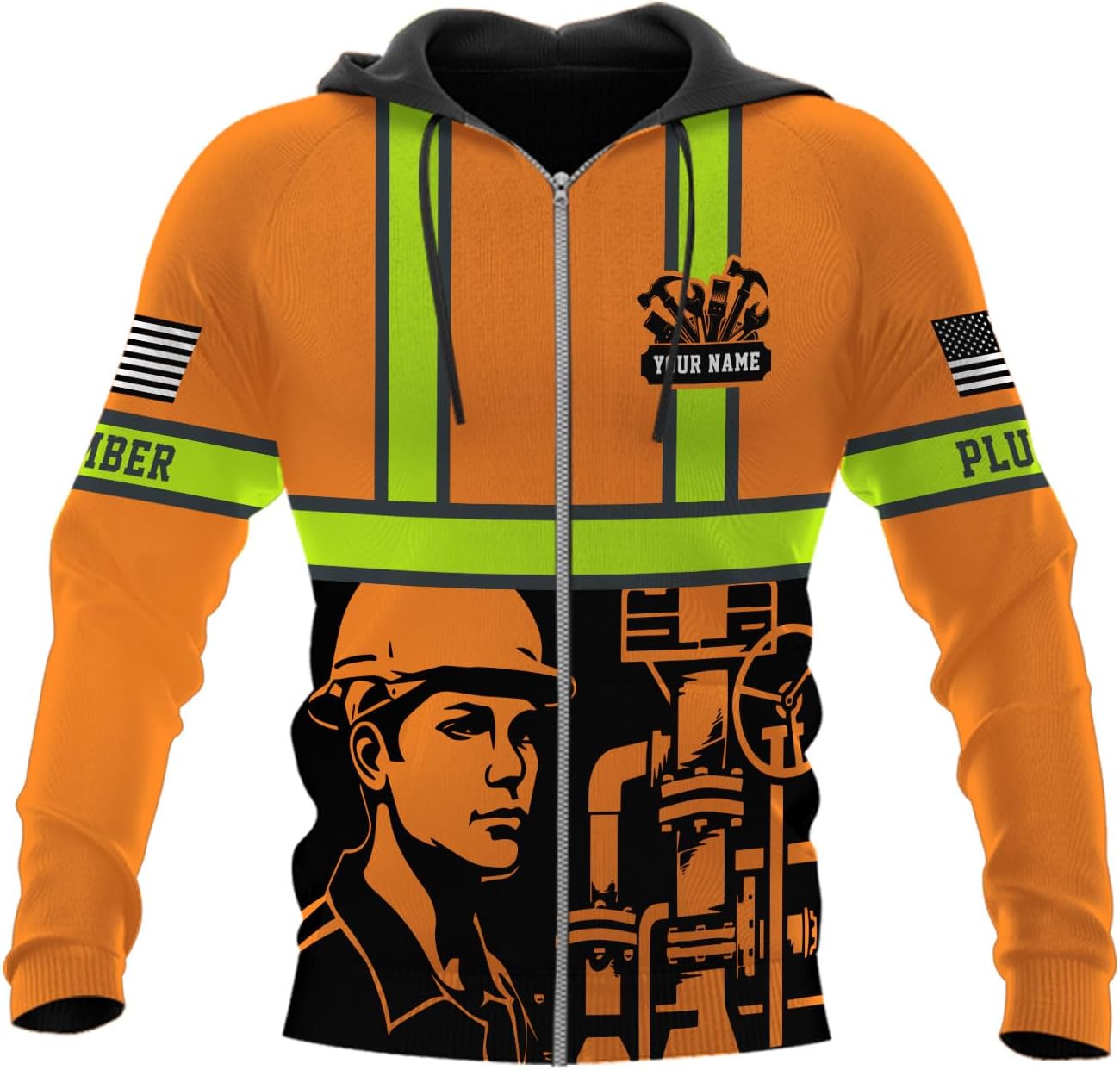 Personalized Plumber 3D Shirt, Custom Name Plumber T-Shirt, Pipefitter Hoodie Gift for Men Women, Dad, Grandpa, Plumber