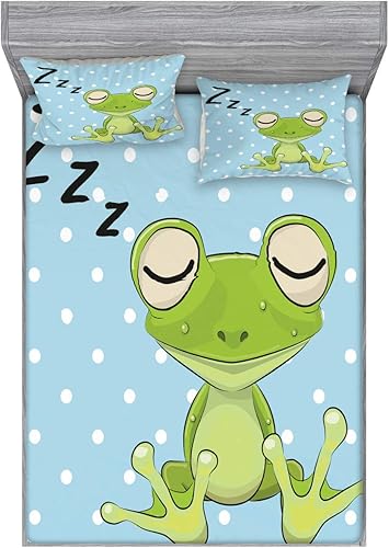 Miniatura 165 de Ambesonne Juego de sábanas bajeras y fundas de almohada, dibujos de aviones antiguos, vuelos clásicos con fechas, estilo vintage, diseño nostálgico,